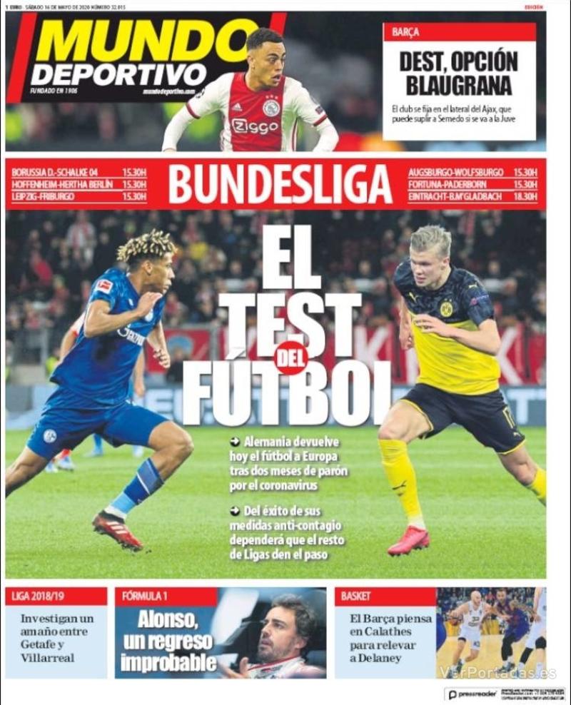 Portada L'Esportiu 2020-05-16