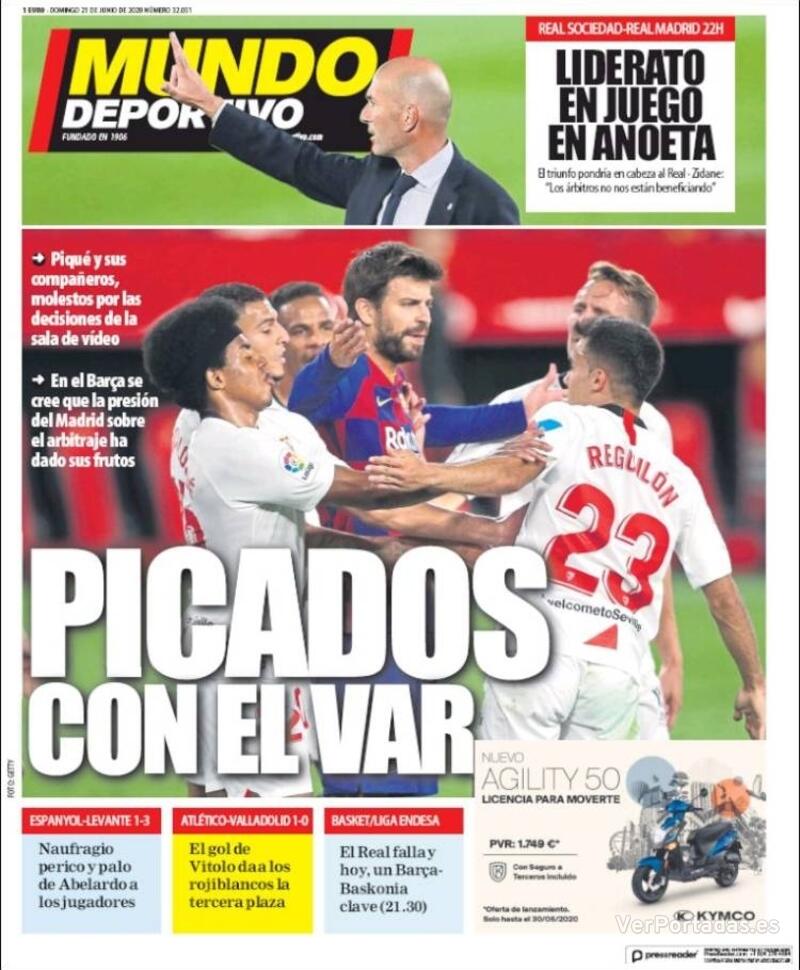 Portada Mundo Deportivo 2020-06-22