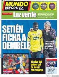 Portada Mundo Deportivo 2020-05-01