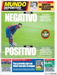 Portada Mundo Deportivo 2020-11-04