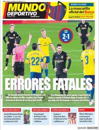 Portada Mundo Deportivo 2020-12-06