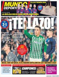 Portada Mundo Deportivo 2020-03-09
