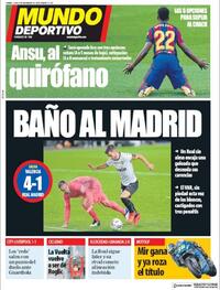 Portada Mundo Deportivo 2020-11-09