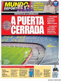 Portada Mundo Deportivo 2020-03-10