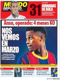 Portada Mundo Deportivo 2020-11-10