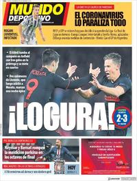 Portada Mundo Deportivo 2020-03-12