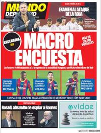 Portada Mundo Deportivo 2020-11-14