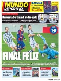 Portada Mundo Deportivo 2020-12-14