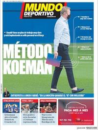 Portada Mundo Deportivo 2020-10-15