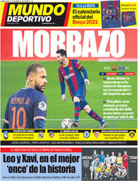 Portada Mundo Deportivo 2020-12-15
