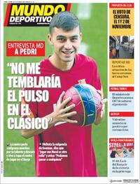 Portada Mundo Deportivo 2020-10-16