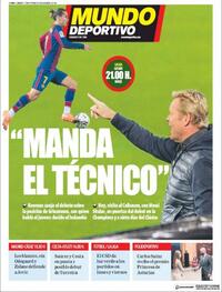 Portada Mundo Deportivo 2020-10-17