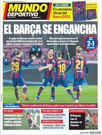 Portada Mundo Deportivo 2020-12-17