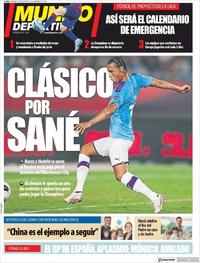 Portada Mundo Deportivo 2020-03-20