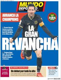 Portada Mundo Deportivo 2020-10-20