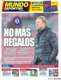 Portada Mundo Deportivo 2020-12-22