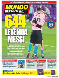 Portada Mundo Deportivo 2020-12-23