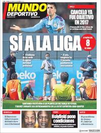 Portada Mundo Deportivo 2020-05-24