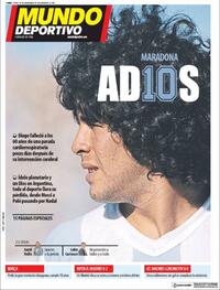 Portada Mundo Deportivo 2020-11-26