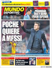 Portada Mundo Deportivo 2020-12-27