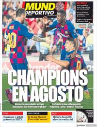 Portada Mundo Deportivo 2020-03-28