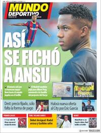 Portada Mundo Deportivo 2020-09-29