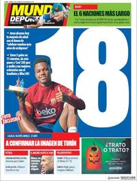 Portada Mundo Deportivo 2020-10-31