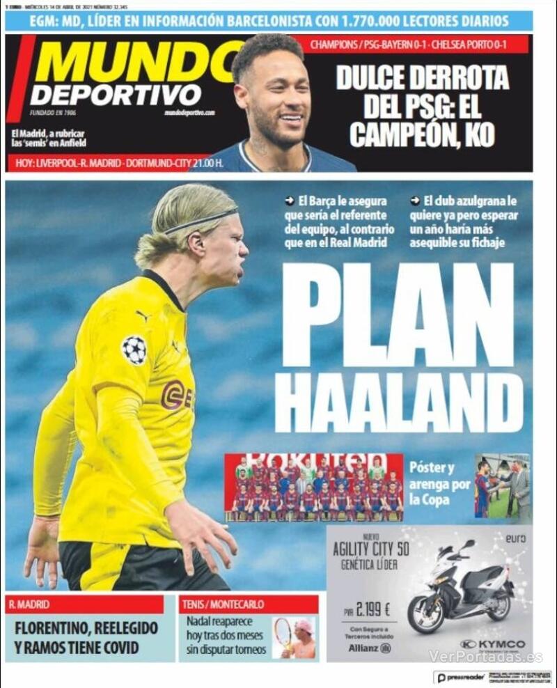 Portada de Mundo Deportivo Portada Superdeporte 2021-04-14
