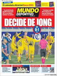 Portada Mundo Deportivo 2021-01-04