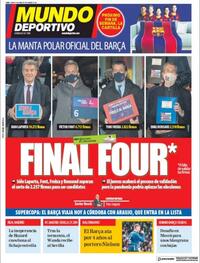 Portada Mundo Deportivo 2021-01-12