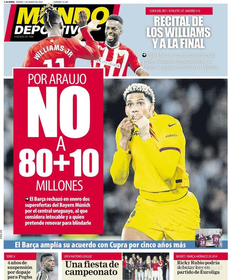 Portada Mundo Deportivo 2024-03-02