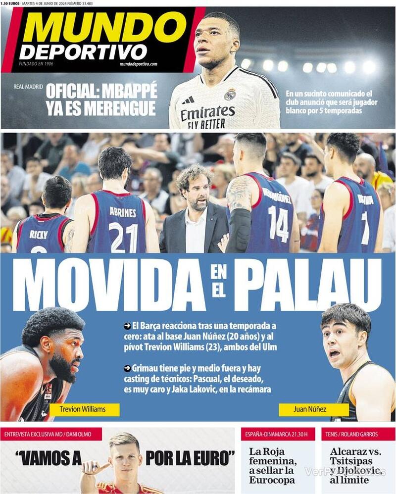 PORTADAS PRENSA DEPORTIVA LUNES 04 DE JUNIO Portada-periodico-mundo-deportivo-04-06-2024-308d10b1