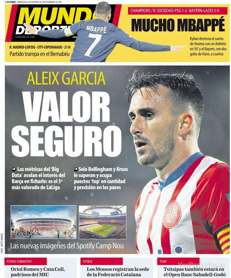 Portada Mundo Deportivo 2024-03-07