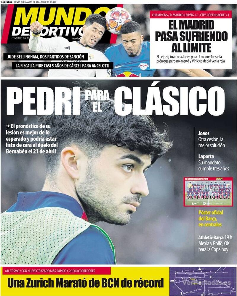 Portada Mundo Deportivo 2024-03-08