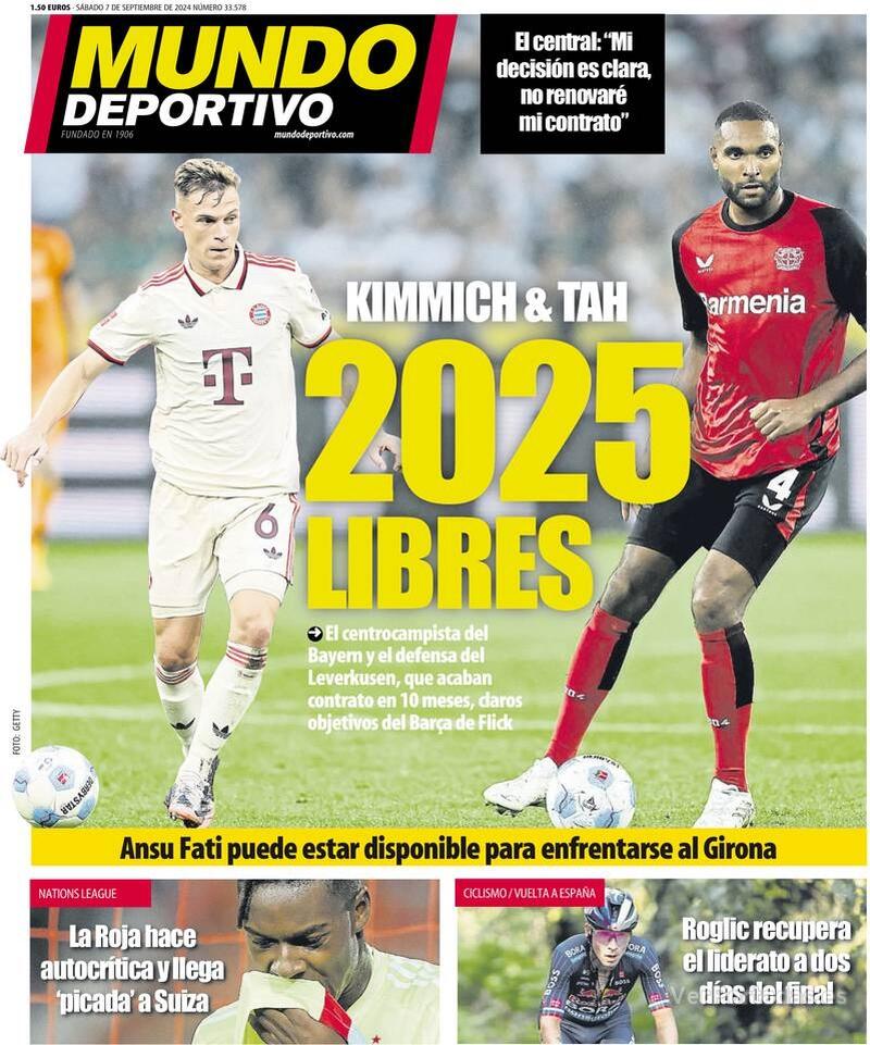 PORTADAS PRENSA DEPORTIVA SABADO 7 DE SEPTIEMBRE Portada-periodico-mundo-deportivo-07-09-2024-b4f6e908