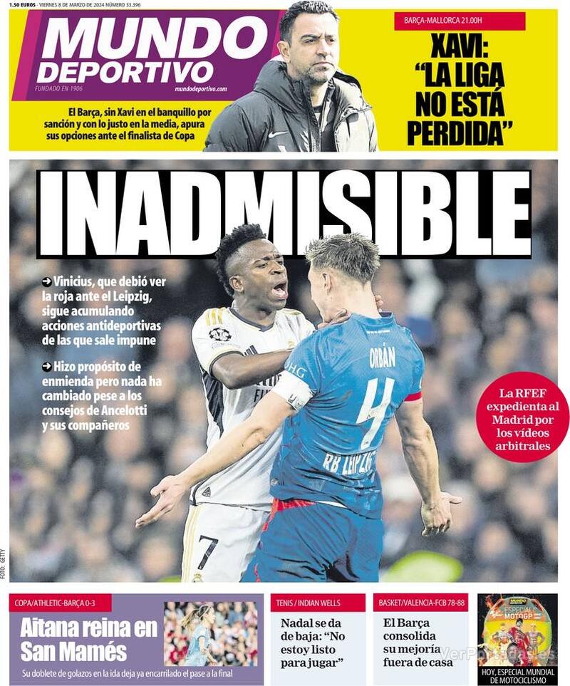 Portada Mundo Deportivo 2024-03-09