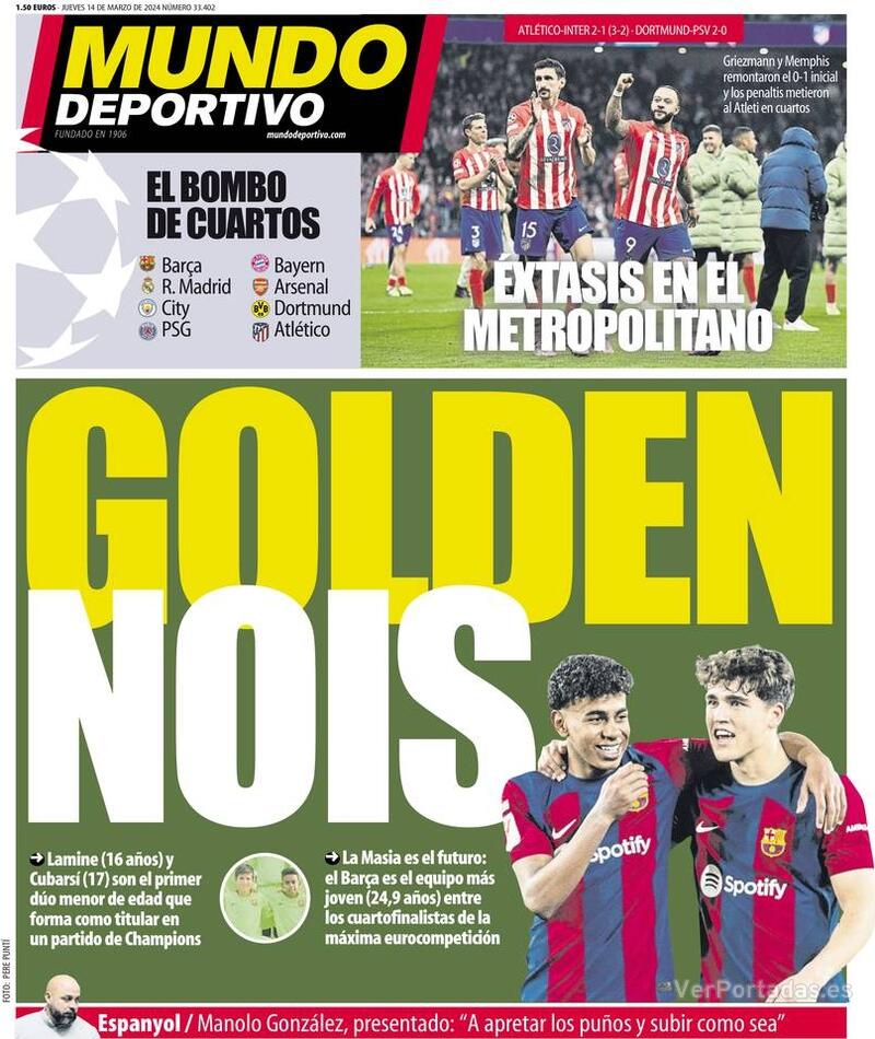 Portada Mundo Deportivo 2024-03-15