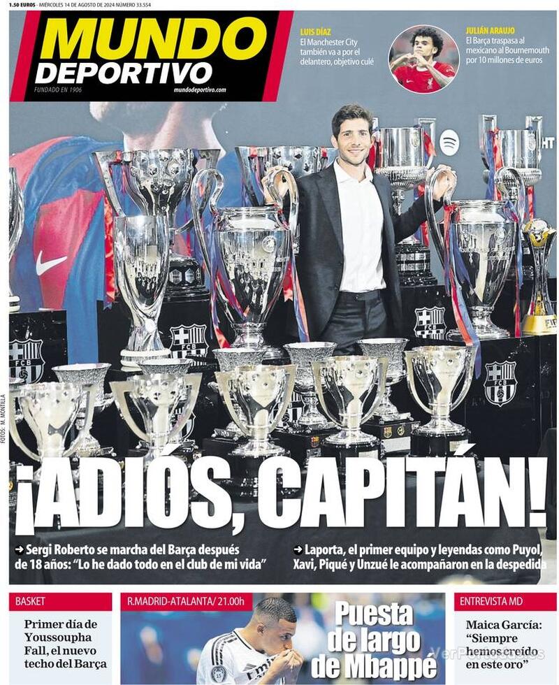 PORTADAS PRENSA DEPORTIVA MIERCOLES 14 DE AGOSTO Portada-periodico-mundo-deportivo-14-08-2024-326a6e32