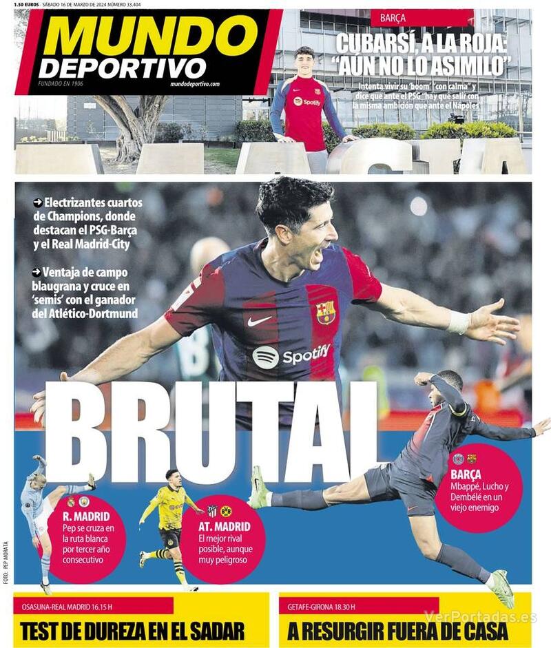 Portada Mundo Deportivo 2024-03-17