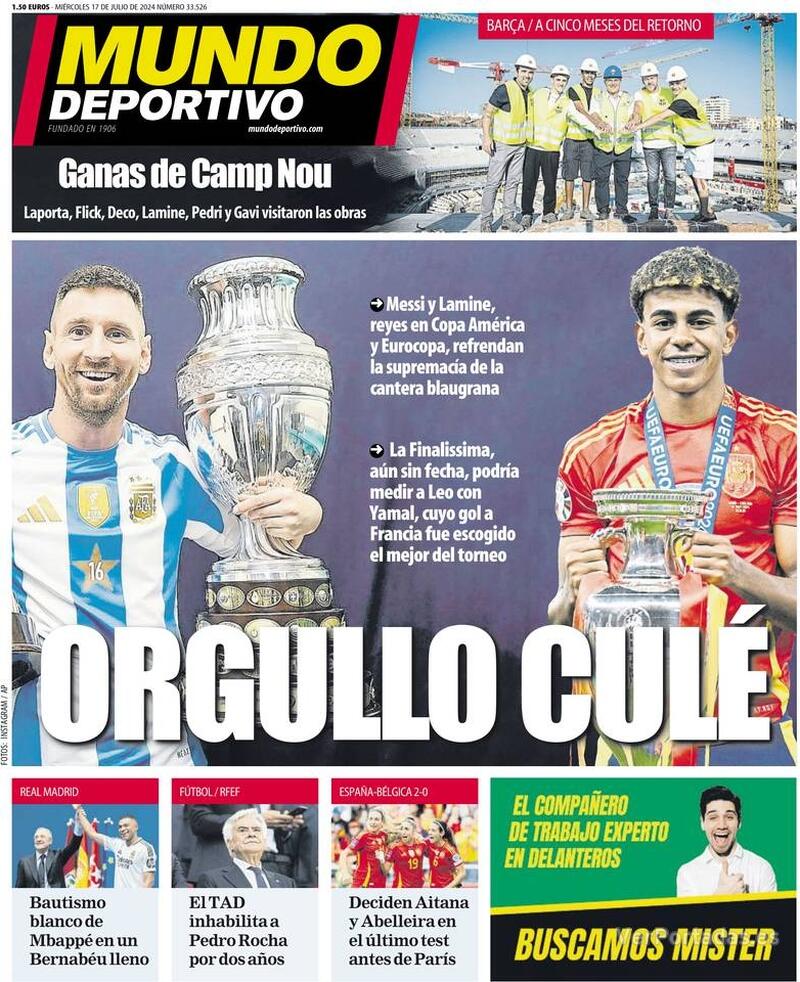 PORTADAS PRENSA DEPORTIVA MIERCOLES 17 DE JULIO Portada-periodico-mundo-deportivo-17-07-2024-7fcf4531