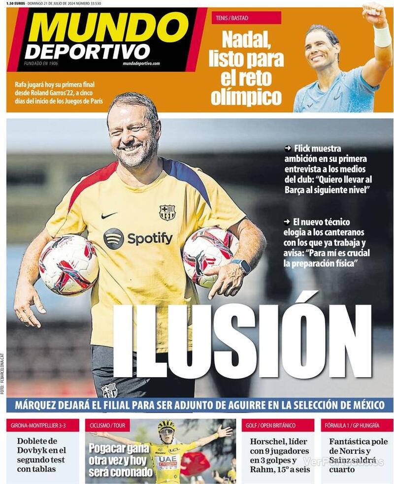 PORTADAS PRENSA DEPORTIVA DOMINGO 21 DE JULIO Portada-periodico-mundo-deportivo-21-07-2024-02f61afe