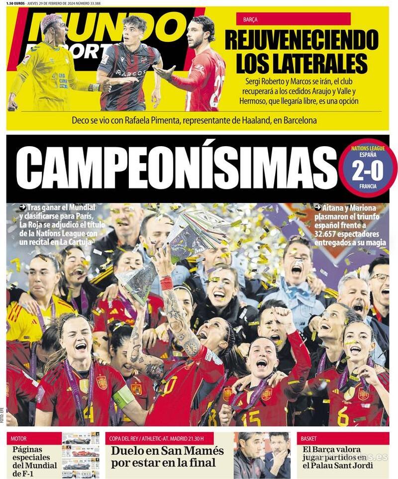 Portada Mundo Deportivo 2024-03-01