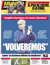 Portada periódico Mundo Deportivo