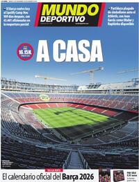Portada Mundo Deportivo 2025-11-22