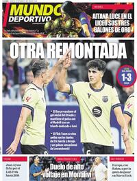 Portada Mundo Deportivo 2025-09-26