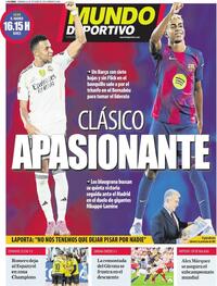 Portada Mundo Deportivo 2025-10-26