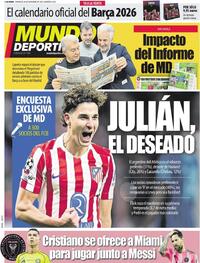 Portada Mundo Deportivo 2025-12-28