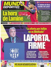 Portada periódico Mundo Deportivo Portada periódico Mundo Deportivo