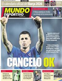Portada Mundo Deportivo 2026-01-06
