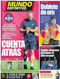Portada periódico Mundo Deportivo Portada periódico Mundo Deportivo